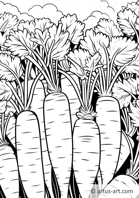 Carrot Paradise Coloring Page